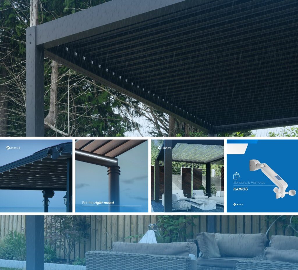 Pergola bioklimatike italiane me porosi